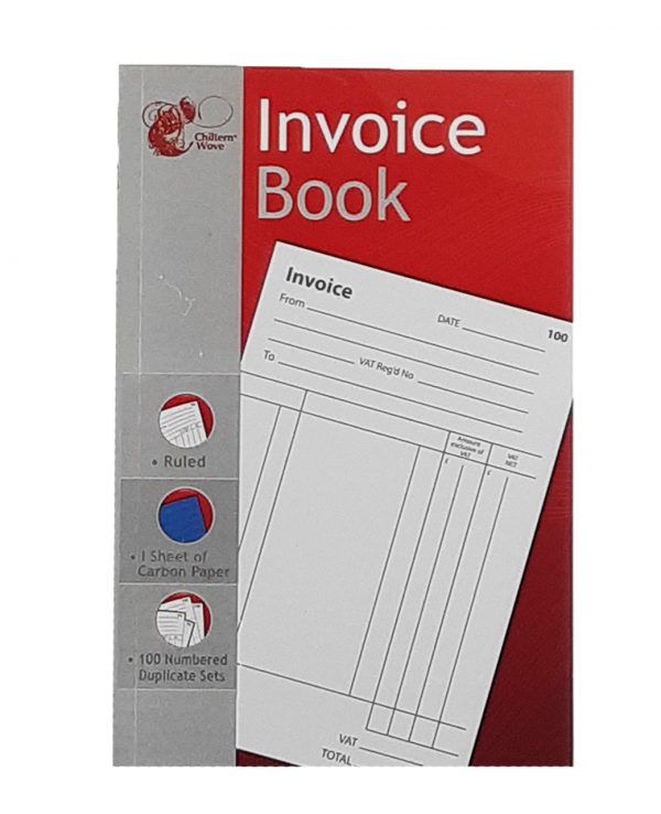 Chiltern Wove Invoice Book 1-100 Carbon Paper - E&A Distribution