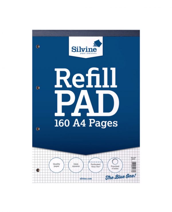 160 page squared A4 refill pad