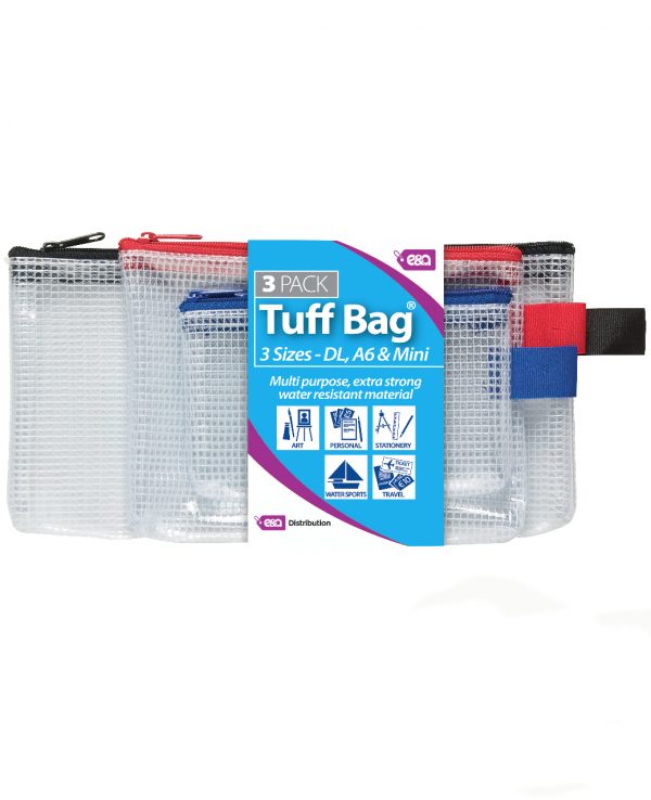 tuff bag triple pack in 3 sizes- DL, A6 and mini