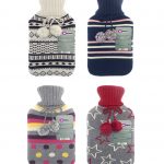 4 knitted hot water bottles