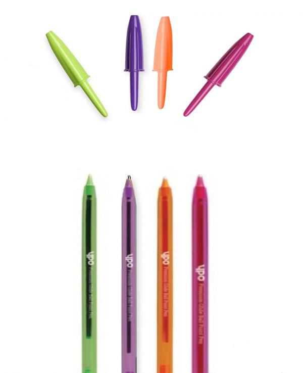 4 coloured ballpoint pens