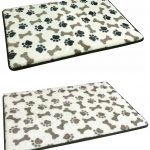 Paw and dog bone design pet mat in black or taupe