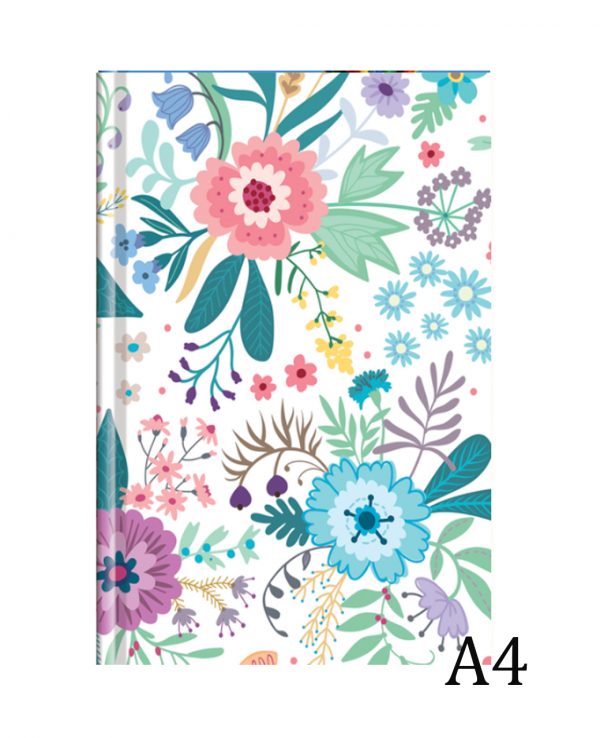 a4 floral hardback notebook