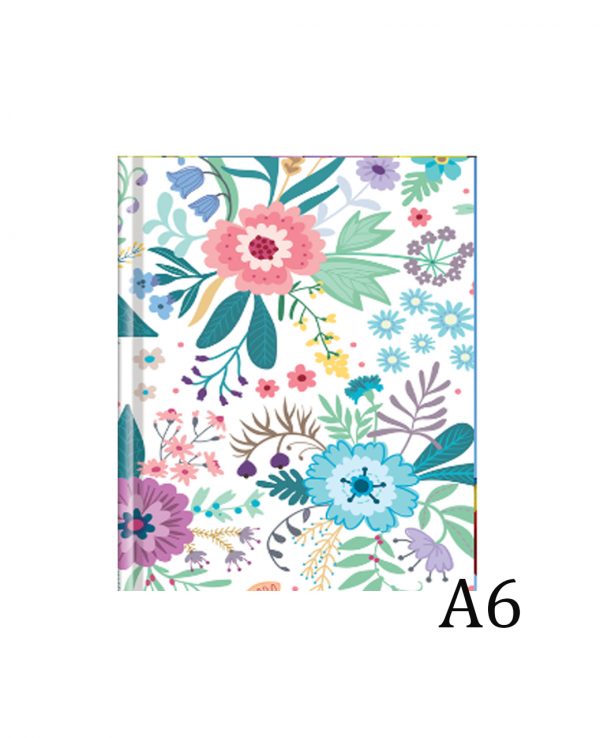 a6 floral hardback notebook