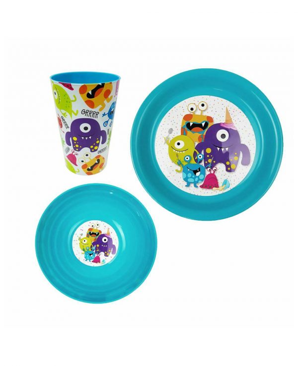 Boys Blue Plastic Dinner Set, Children's Plastic Dinner Set, Kids plastic dinner set, childrens dinner set asda argos tesco 2