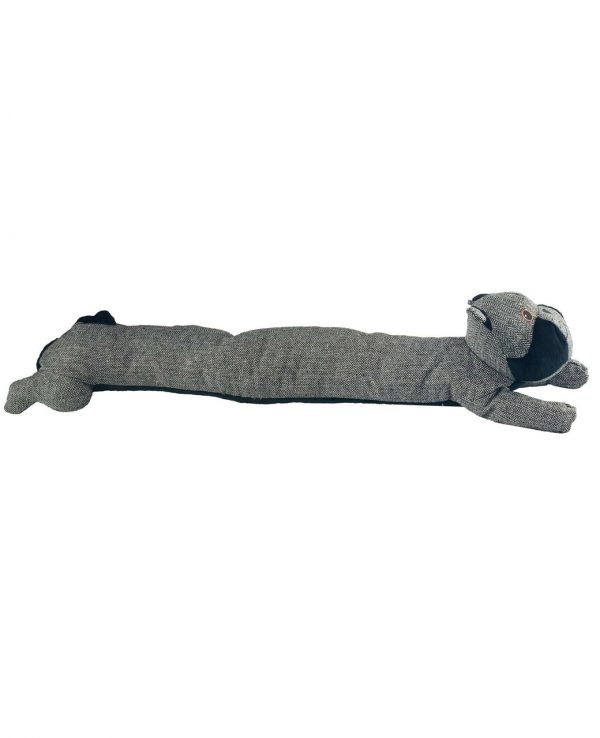 Grey Dog Herringbone Door Draught excluder-animal door draught excluder, funky draught excluders, sausage dog draught excluder, sausage dog draught excluder sewing pattern 4