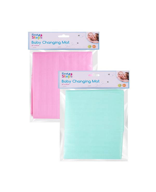 wipeable travel changing mat, portable baby changing mat, travel changing mat, waterproof changing mat, foldable changing mat, mint green and pink 2