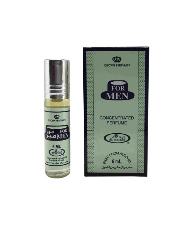 For Men perfume oil 6ml roll on attar al rehab-al rehab concentrated perfume oil, best attar perfume oil, al-rehab crown roll on attar perfume oil, best arabic perfume oil