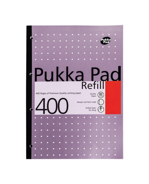 Pukka Pad 400 Refill Note Book Note Pad Purple- pukka pad refill 400, pukka pastel refill pad 400 page, pukka 400 sheet refill pad