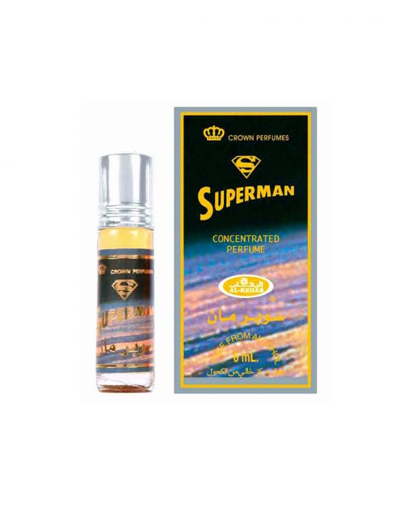 Superman perfume oil 6ml roll on attar al rehab-al rehab concentrated perfume oil, best attar perfume oil, al-rehab crown roll on attar perfume oil, best arabic perfume oil