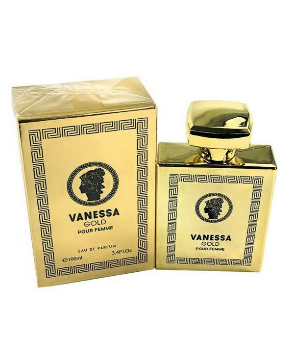 Vanessa Gold 100ml Fragrance World-arabian oud perfume, arabic oudh, best arabic perfume for ladies, arabian oud perfume uk, fragrance, best arabian oud fragrance, lattafa uk