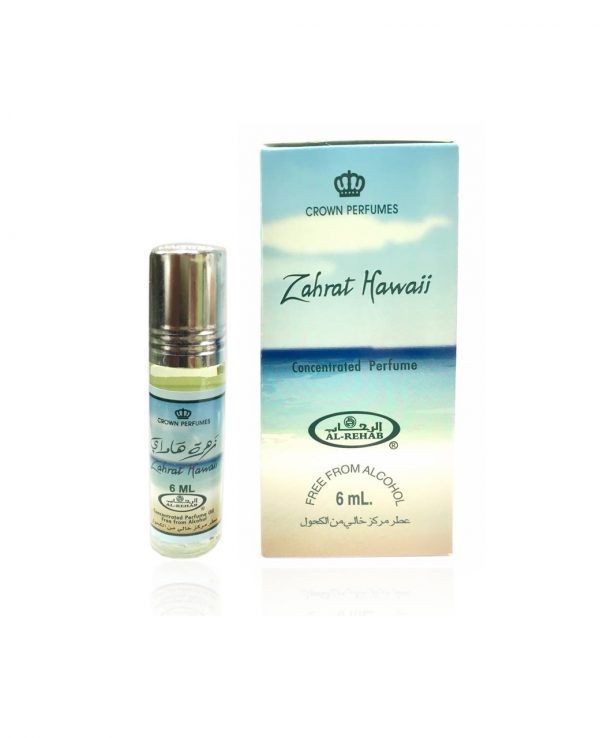 Zahrat Hawaii perfume oil 6ml roll on attar al rehab-al rehab concentrated perfume oil, best attar perfume oil, al-rehab crown roll on attar perfume oil, best arabic perfume oil