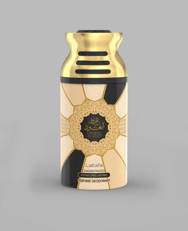 Lattafa Urooq Al Oud 250ml perfume deodorant deo spray- arabian oud body spray