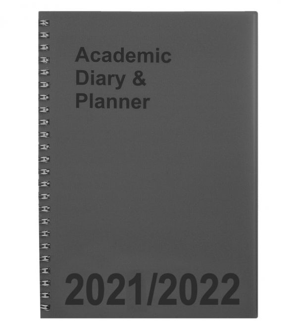 black academic diary planner