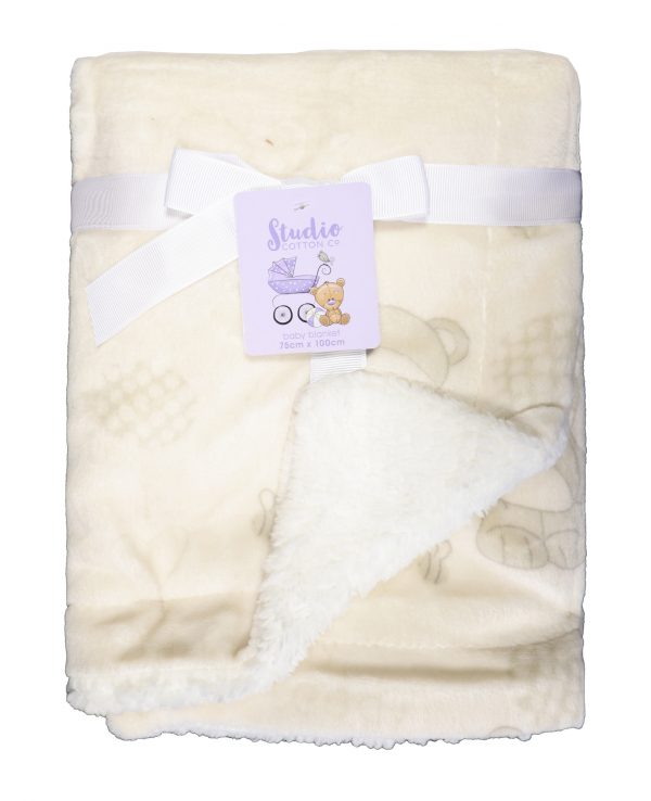 Cream Teddy Fur Blanket