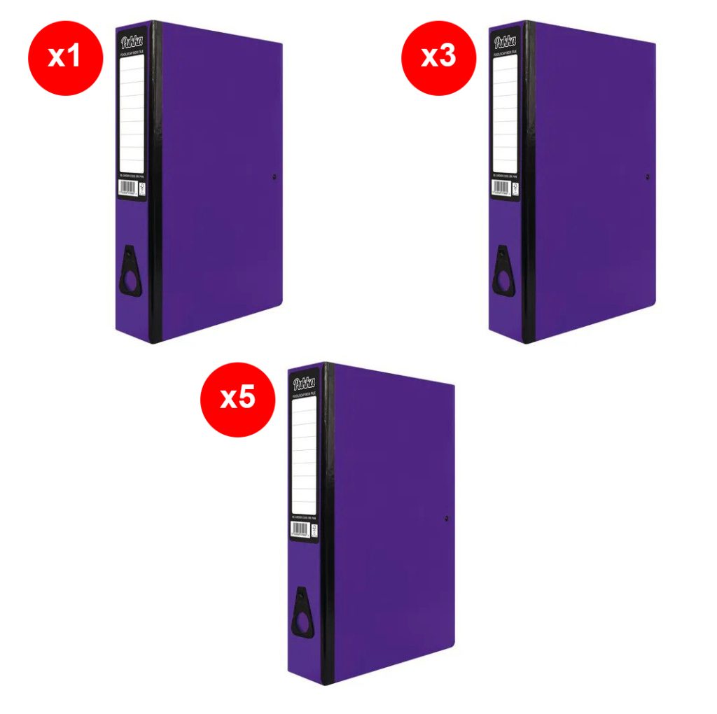 Purple A4 Box File Foolscap - E&A Distribution