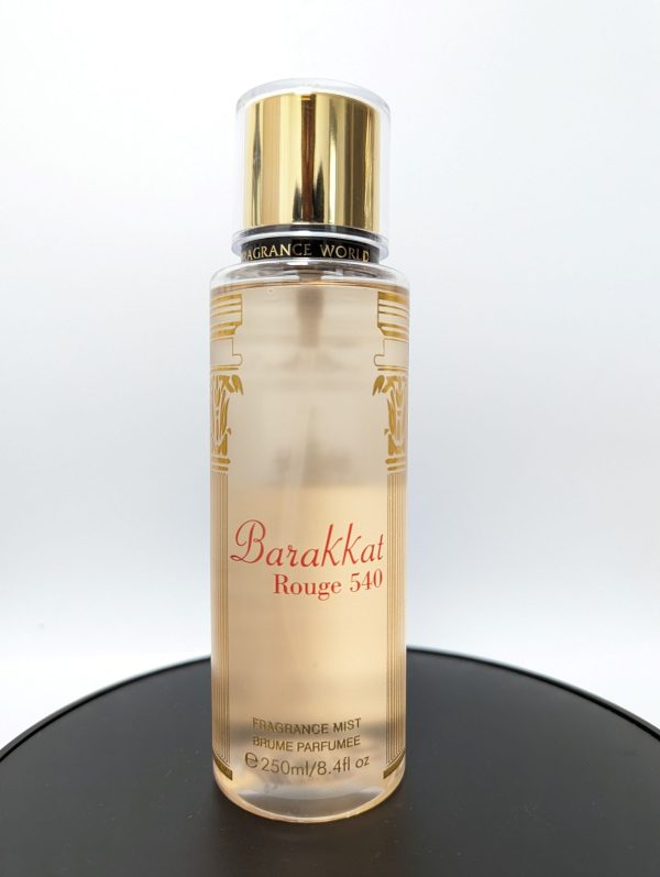 Barakkat Rouge 540 250ml Fragrance Body Mist Inspired by Baccarat Rouge