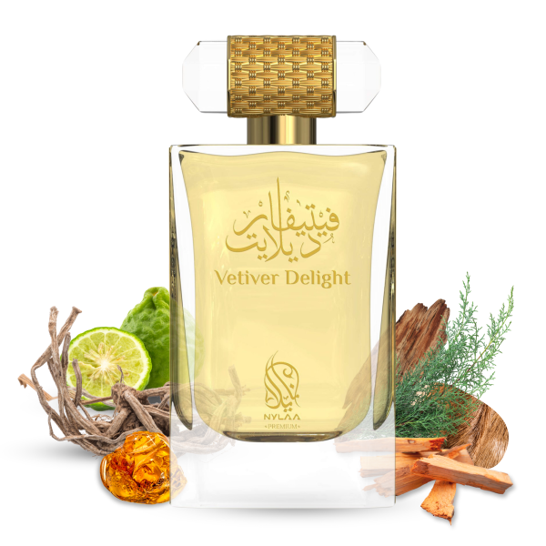 Vetiver Delight 100ml EDP by Nylaa Perfume for Men and Women Inspired by Encre Noire Lalique Fragrance Notes: Top notes: Bergamot Middle notes: Cypress Base notes: Vetiver, Musk, Cashmere wood, Sandalwood, Amber