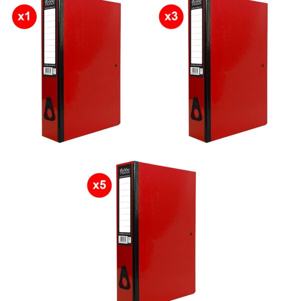Red A4 Box File Foolscap