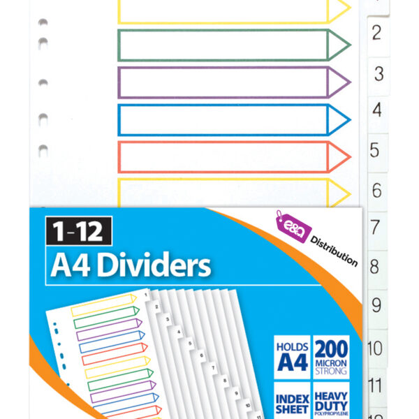 1-12 A4 Dividers