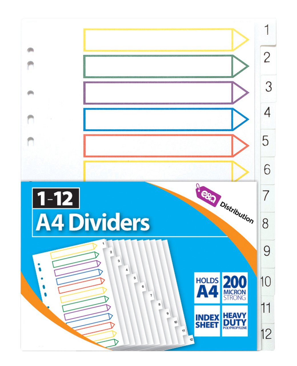 1-12-A4-Dividers.jpg 1-12 A4 Dividers - Image 1
