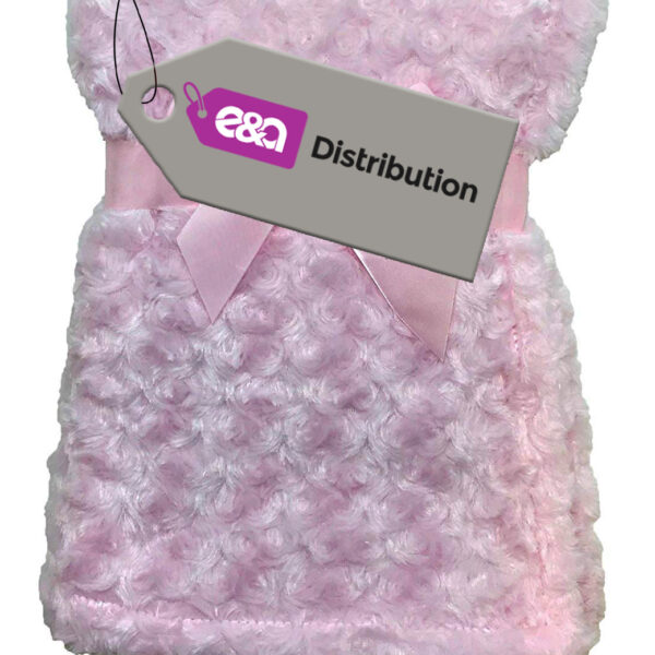 Luxury Soft rose bud Blanket pink Design