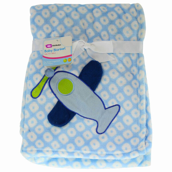 Luxury Soft 3d Fleece Blanket blue polka dot 3d helecopter Design