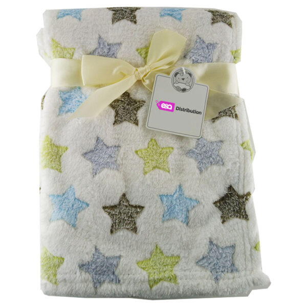 Luxury Soft Fleece Blanket coloured stars Design