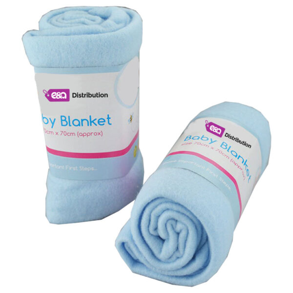 Luxury Soft small Fleece Blanket blue plain Design