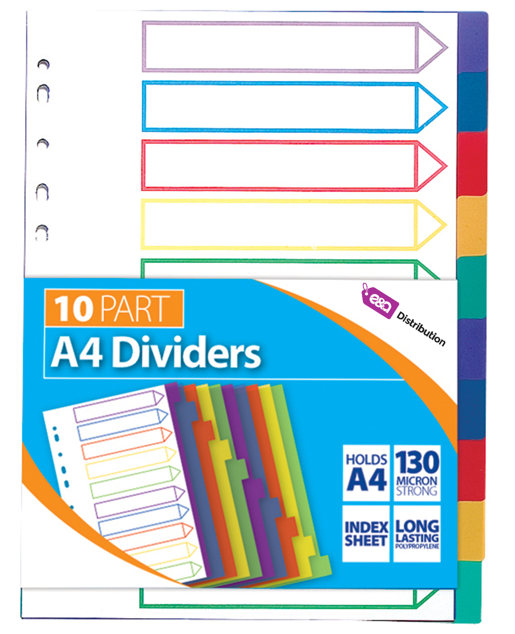 10-Part-A4-Divider.jpg 10 Part A4 Dividers Plastic - Image 1