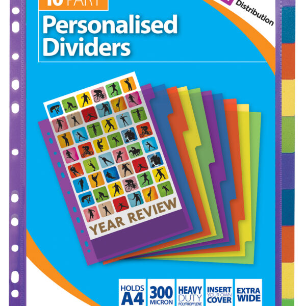 10 Part A4 Personalised Dividers