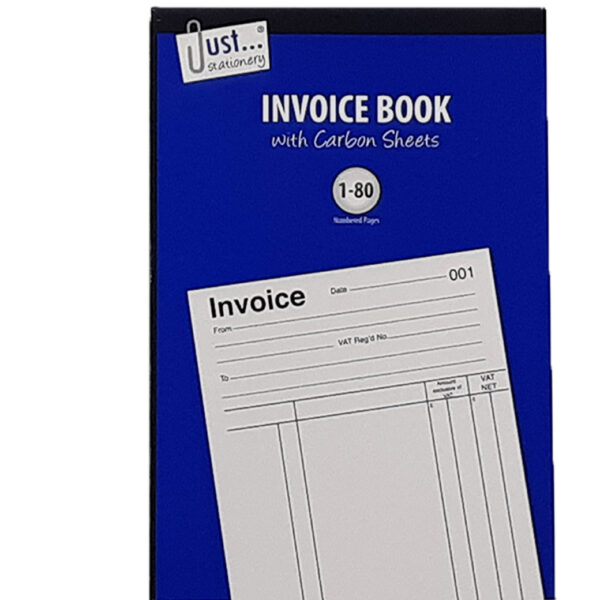 10 X Just Stationery Invoice Book 1-80 Carbon Sheets