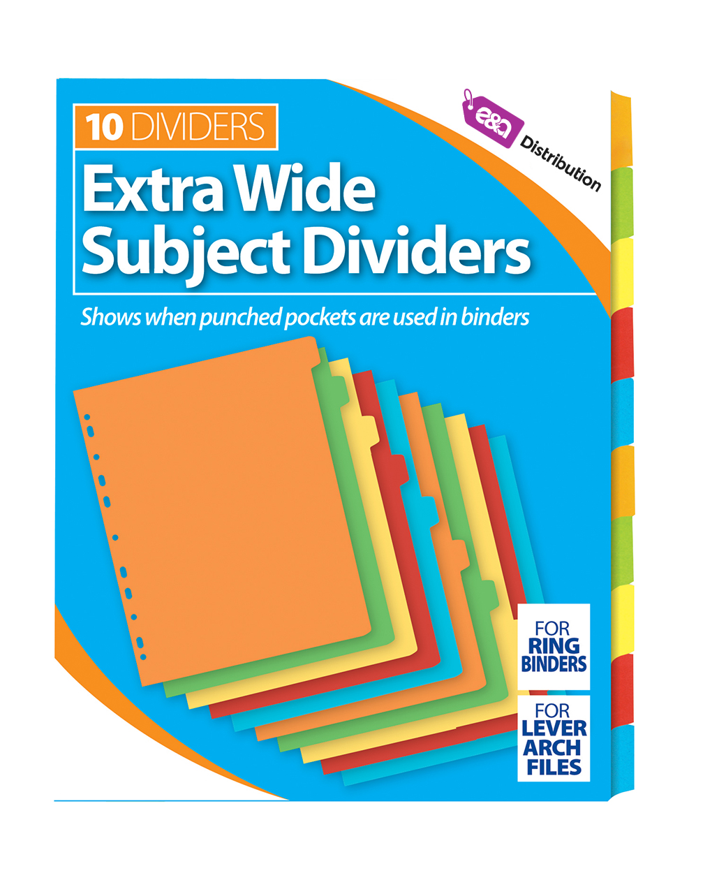 10-pack-Extra-Wide-Subject-Dividers.jpg 10 Extra Wide Card Sheet Subject Divider - Image 1
