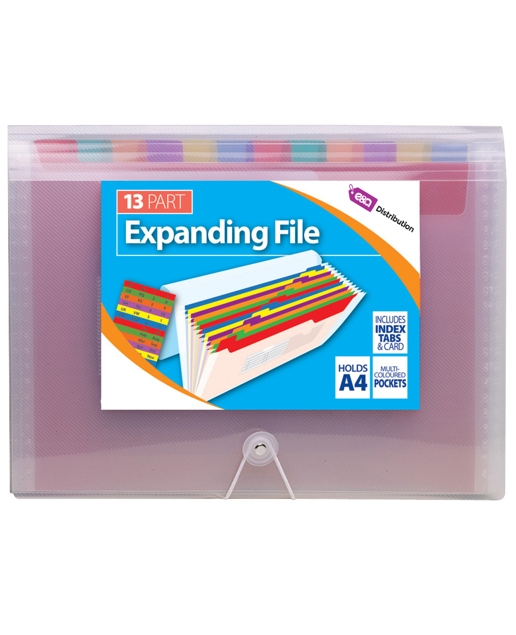 13-Part-Expanding-File.jpg 13 Part A4 Expanding File Rainbow - Image 1