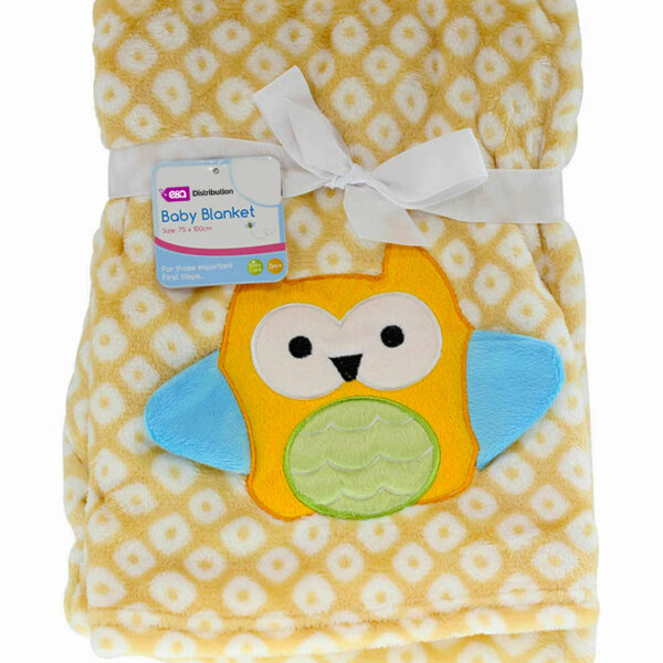 Luxury Soft 3d Fleece Blanket orange polka dot 3d owl Design
