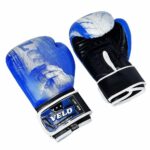 Velo® Premium Boxing Gloves For Combat Training- Blue and White -Unisex- DX Leather - Image 7
