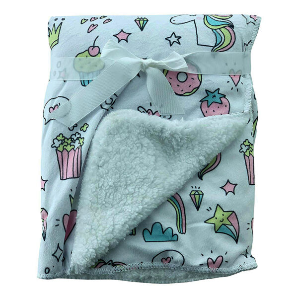 Luxury Soft Fur Back Blanket sweet foods Design