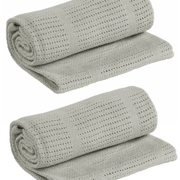Two Cellular Blankets 70x90cm | Grey