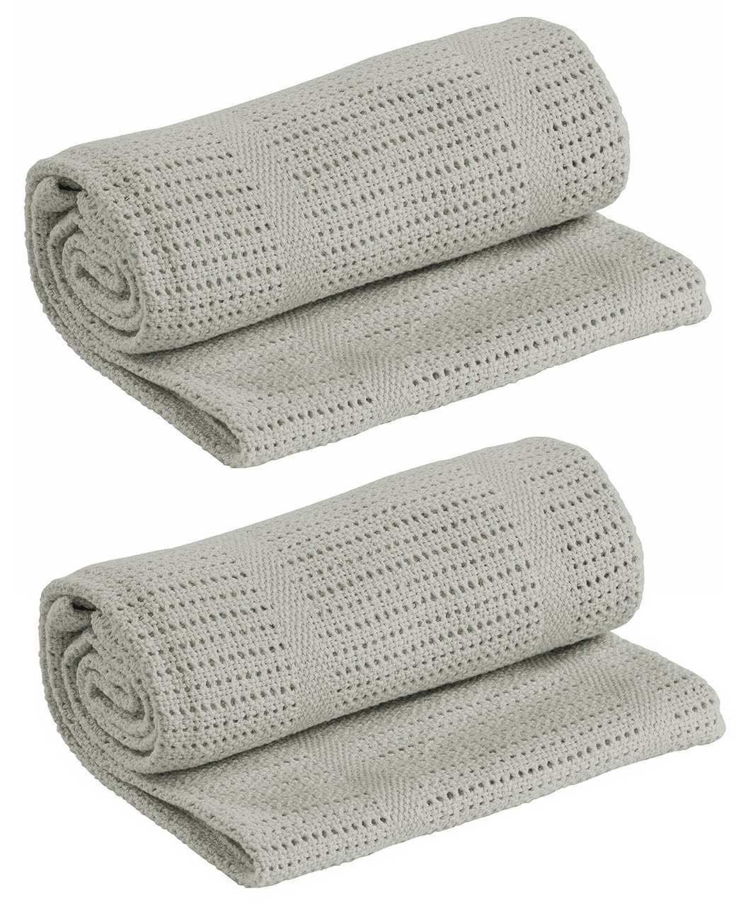 2x-Blanket-70x90-Grey-for-web-1040x1280-1.jpg Two Cellular Blankets 70x90cm | Grey - Image 1
