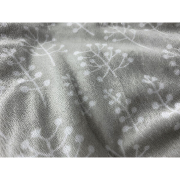 Luxury Soft Fur Back Blanket grey tree Design