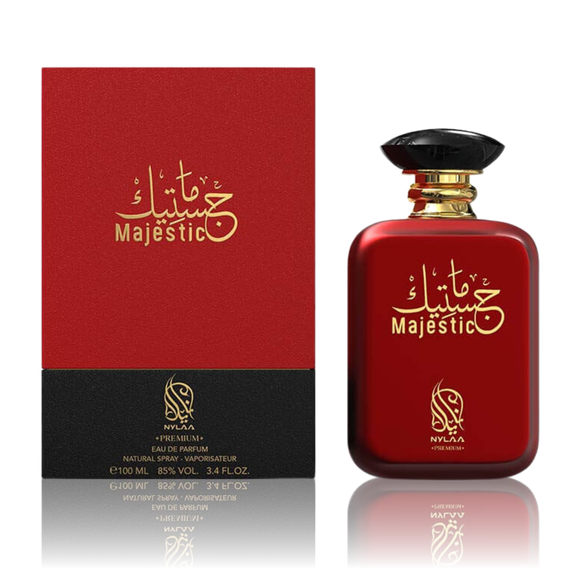 3-5.png Majestic Nylaa EDP 100ml by Nylaa Perfume for Women and Men Inspired by Baccarat Rouge - Image 1