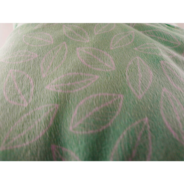 Luxury Soft Fur Back Blanket Turquiose leafs Design