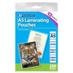 A5 Laminating Pouches 250 Microns (2 x 125) Pack of 25 Pouches Seals and Protects