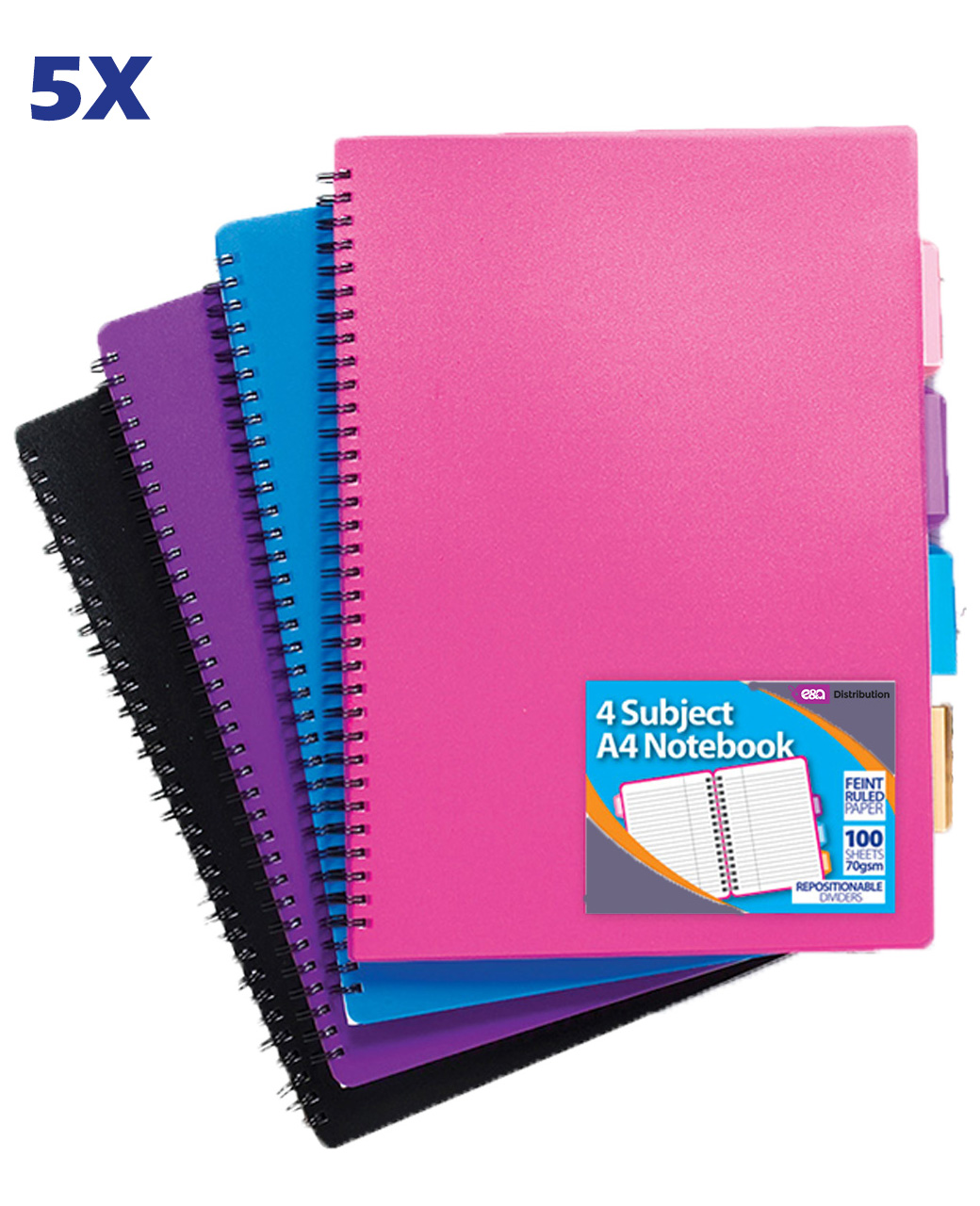 4-Subject-A4-Notebook-1-2.jpg 5 X A4 Subject Notebook - Image 1