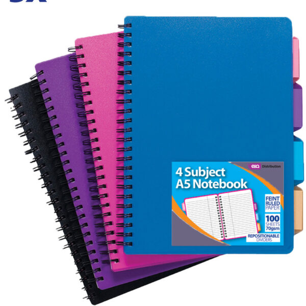 5 X A5 Subject Notebook