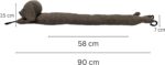 Brown Dog Draught Excluder Door Stopper 90cm - Image 3