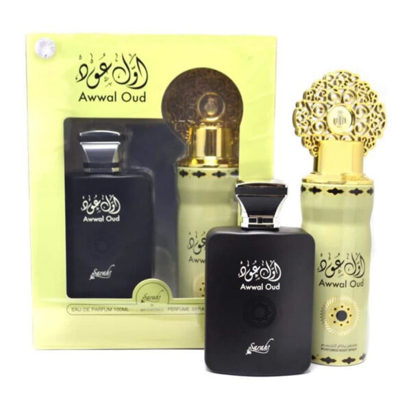 Awwal Oud 100ml Perfume Gift Set and Deo