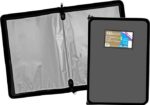 A5 Black Display Book with Zipped Closure 20 Plastic Pockets 20 Presentation Folders - Image 2