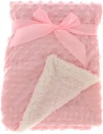 Luxury Soft pink bubble Blanket with Fur Back