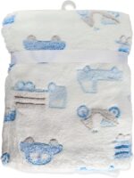 Blue Scooter Car Fleece Blanket - Image 3